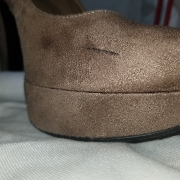 Taupe platform heels - Picture 5 of 5